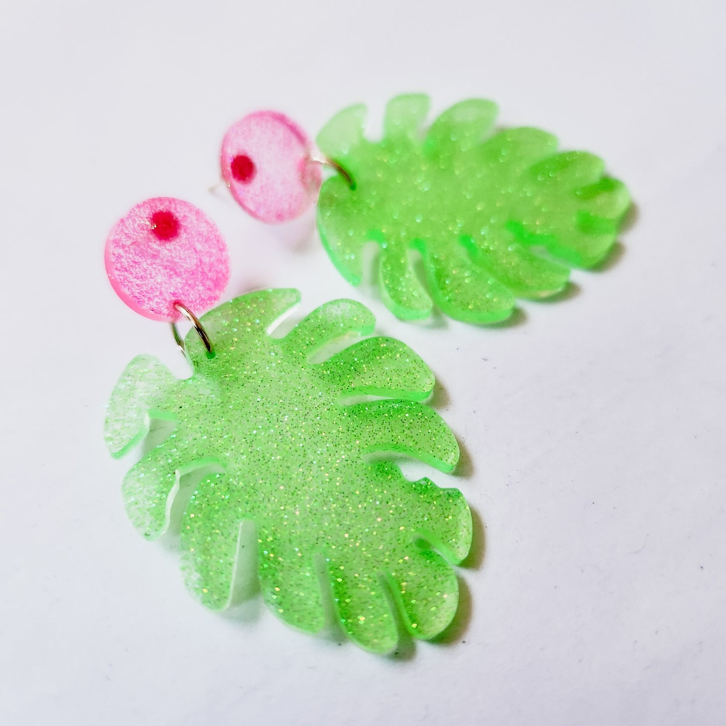 Malibu Barbie Party Palm Leaf Earrings