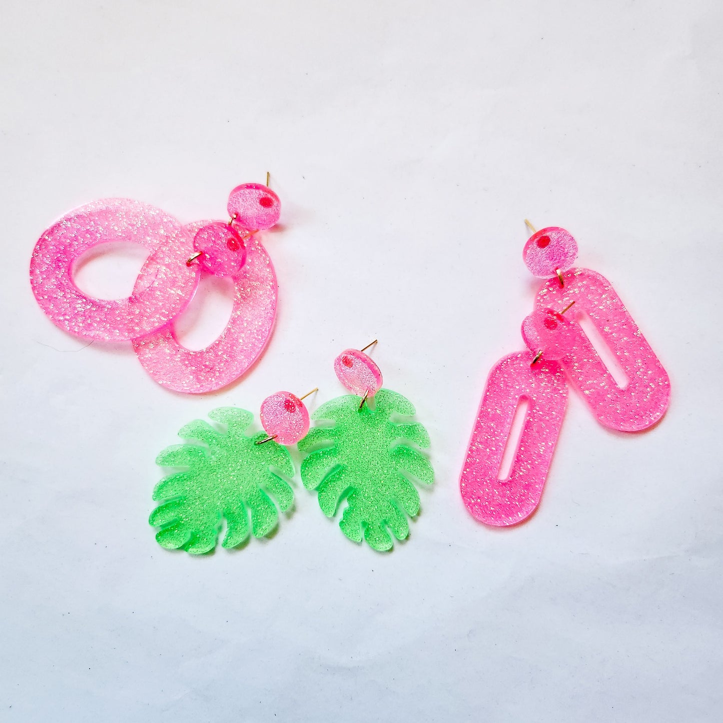 Malibu Barbie Party Palm Leaf Earrings