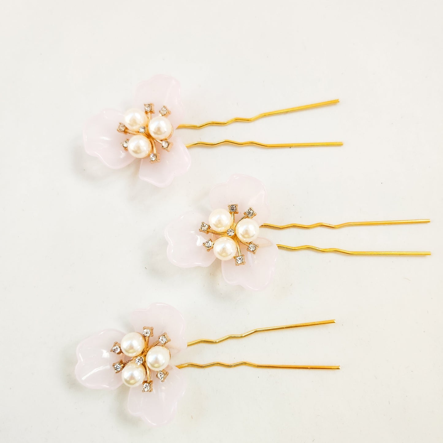 Bridgerton Vintage Pale Pink Floral Hair Pin