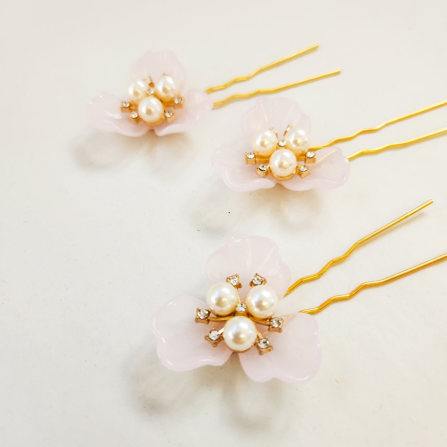Bridgerton Vintage Pale Pink Floral Hair Pin