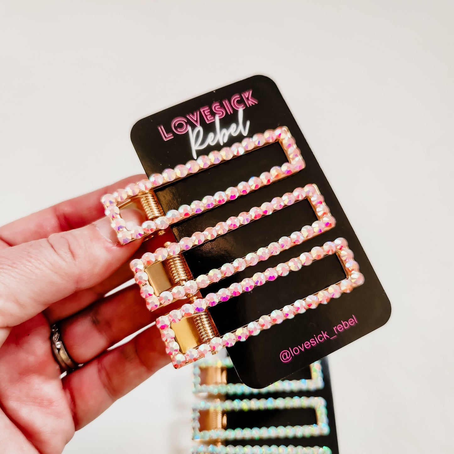 Rhinestone Studded Barrettes