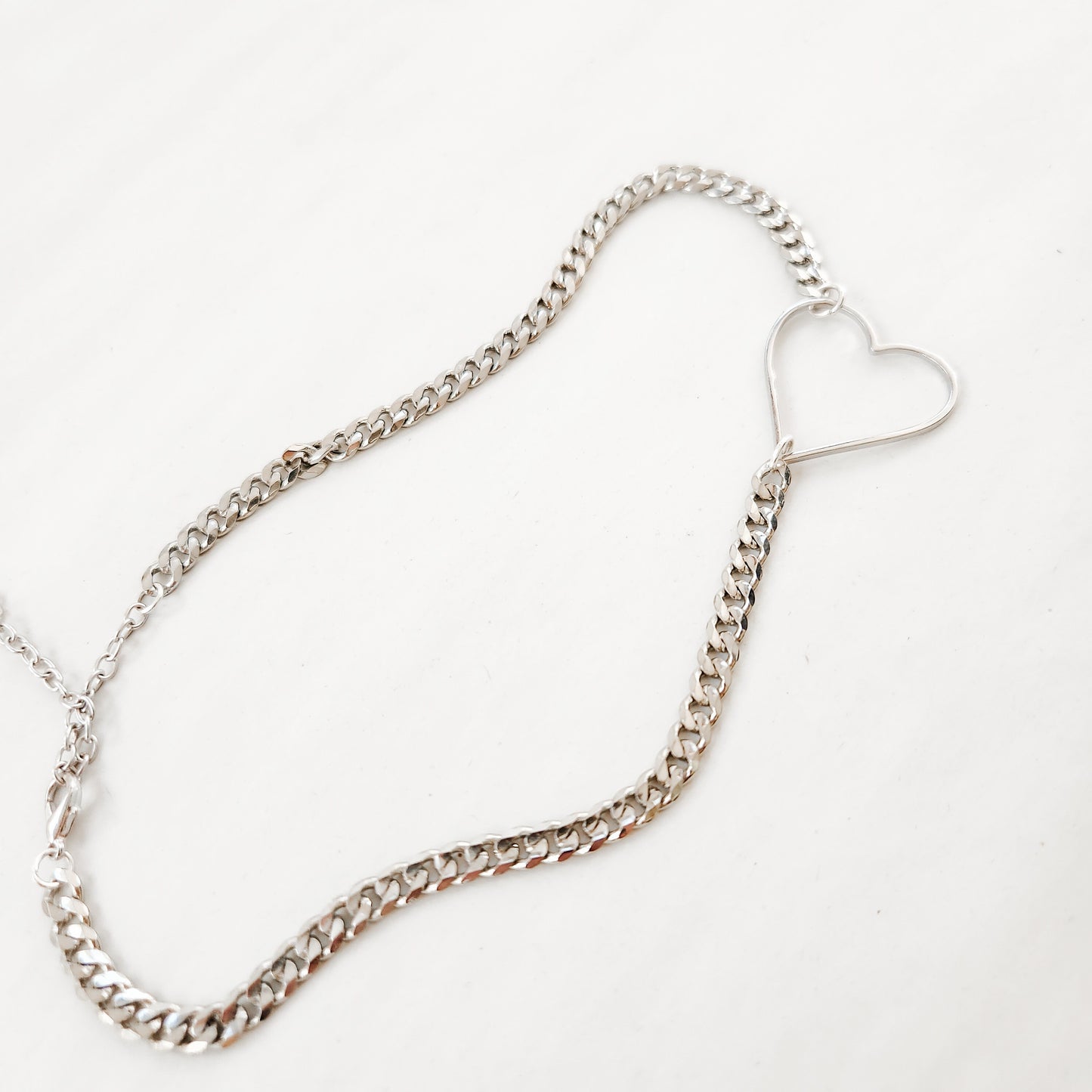 Queen of Hearts Silver Chain Necklace