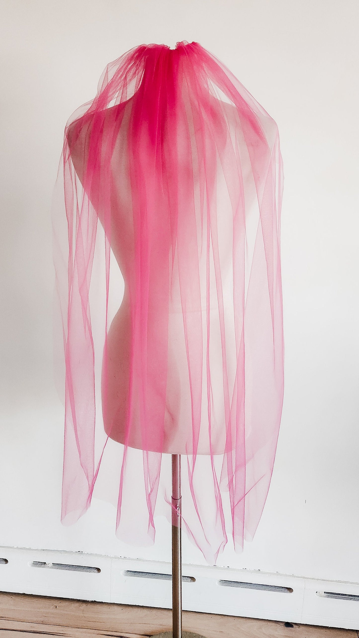 Perfectly Pink Wedding or Bachelorette Veil