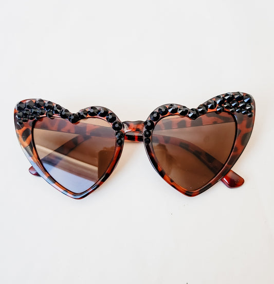 Lenny Studded Sunglasses in Leopard