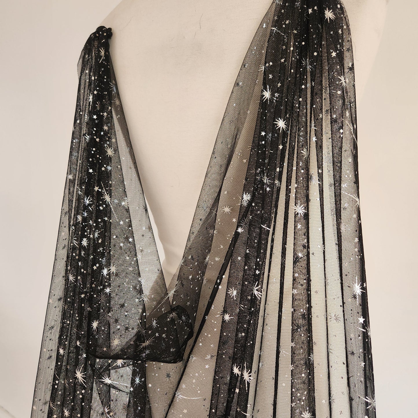 The Second Star Black Celestial Wedding Cape