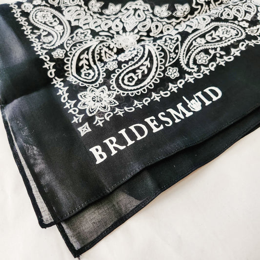 Bridesmaid Til Death Do Us Part Black Bandana